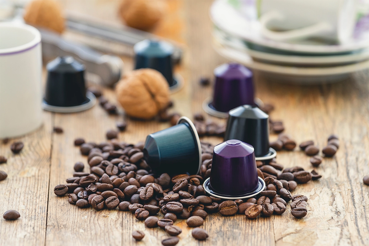 Nespresso coffee capsules.